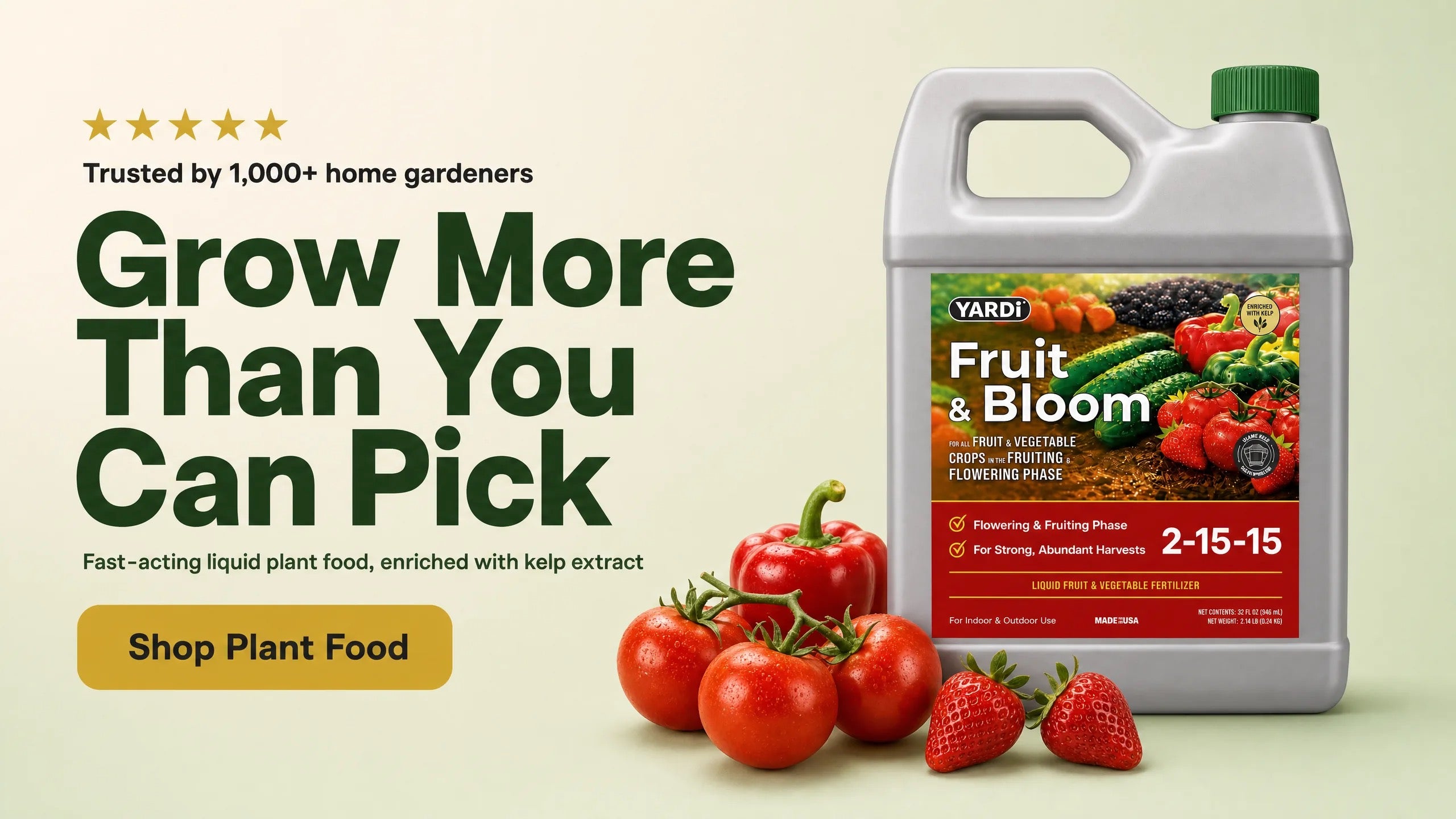 YARDi Grow More Than You Can Pick hero desktop