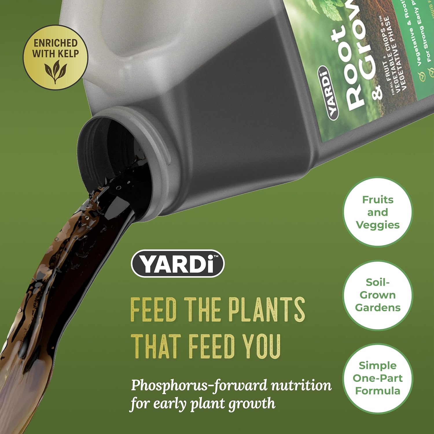 YARDi Root & Grow 8-16-8 fertilizer front label