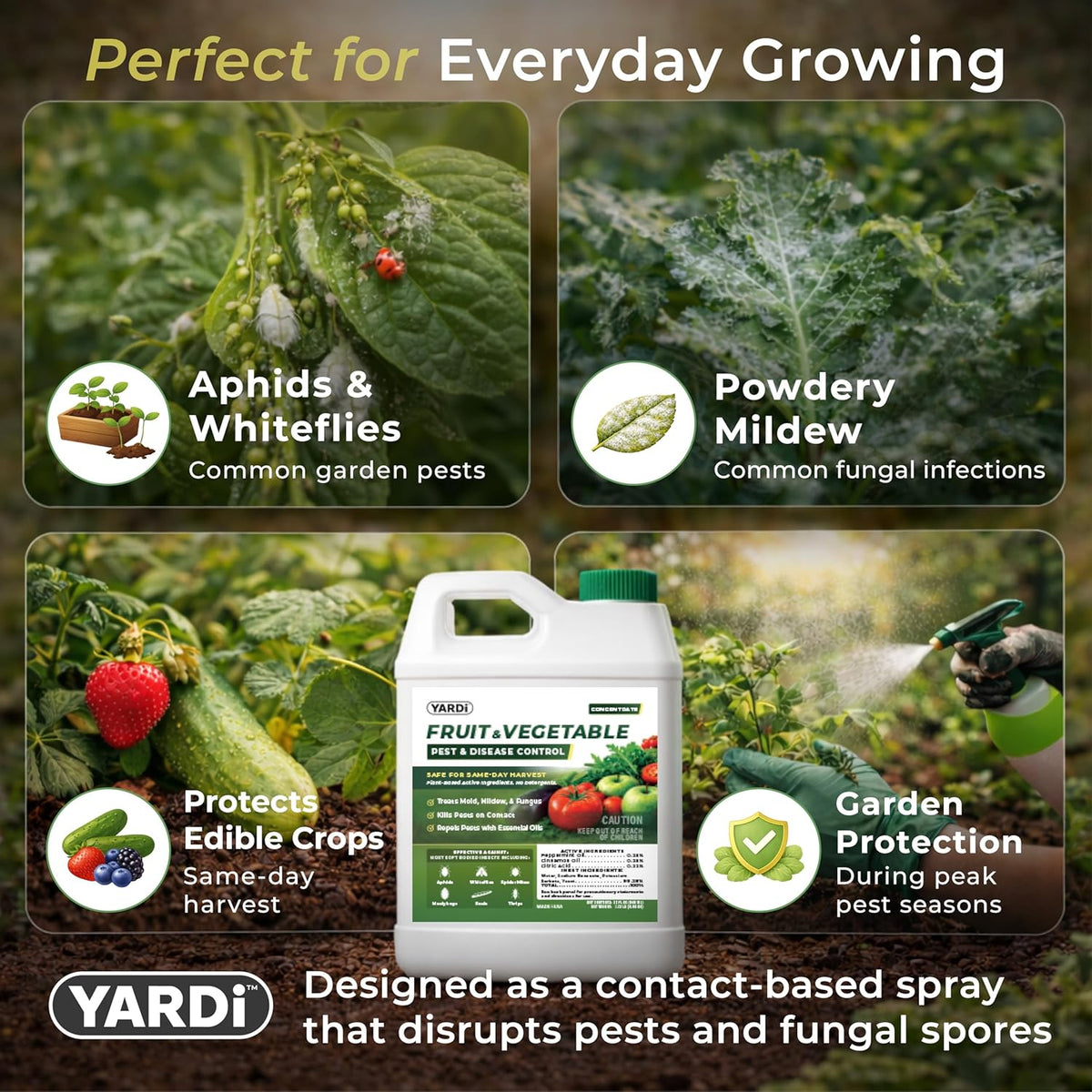 YARDi Pest & Disease Control active ingredients peppermint, cinnamon, and citric acid