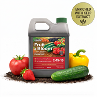 YARDi Fruit & Bloom 2-15-15 liquid fertilizer 32 oz bottle, enriched with kelp extract