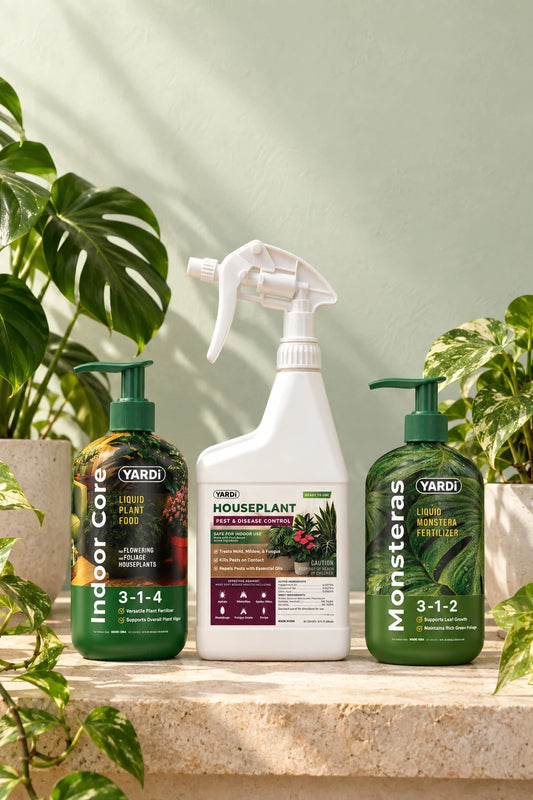 The YARDi Indoor collection among houseplants